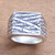 Bamboo Motif Sterling Silver Signet Ring from Bali 'Sacred Bamboo'