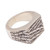 Bamboo Motif Sterling Silver Signet Ring from Bali 'Sacred Bamboo'