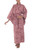 Handmade 100 Cotton Robe in Red Pink Tones from Indonesia 'Earth Dancer'