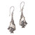 Sterling Silver Bat Dangle Earrings from Bali 'Sleeping Bats'