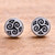 Spiral Motif Bone Stud Earrings from Bali 'Tribal Symmetry'