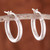 Sandblasted Sterling Silver Hoop Earrings from Peru 'Classic Gleam'
