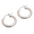 Sandblasted Sterling Silver Hoop Earrings from Peru 'Classic Gleam'