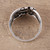 Swirl Pattern Sterling Silver Band Ring from India 'Modern Swirl'
