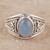 Oval Chalcedony Cocktail Ring Crafted in India 'Gleaming Appeal'