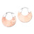 18K Rose Gold Plated Hammered Copper Hoop Earrings 'Radiant Reflections'