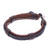 Braided Leather Wristband Bracelet in Black from Thailand 'Perfect Style in Black'