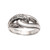 Patterned Sterling Silver Band Ring from Bali 'Elegant Link'