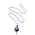 Cultured Pearl and Garnet Pendant Necklace from Bali 'Swirl Love'