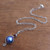 Cultured Pearl and Garnet Pendant Necklace from Bali 'Swirl Love'