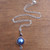 Cultured Pearl and Garnet Pendant Necklace from Bali 'Swirl Love'