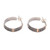 18k Gold Accented Sterling Silver Half-Hoop Earrings 'Traditional Curves'