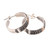 18k Gold Accented Sterling Silver Half-Hoop Earrings 'Traditional Curves'