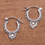 Bubble Pattern Sterling Silver Hoop Earrings from Bali 'Delightful Bubbles'