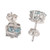 Sparkling Blue Topaz Stud Earrings from India 'India Charm'