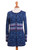 Nature-Themed 100 Baby Alpaca Cardigan in Indigo from Peru 'Romantic Nature in Indigo'