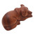 Hand-Carved Suar Wood Dog Sculpture from Bali 'Good Boy'