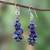 Lapis Lazuli and Cultured Pearl Cluster Earrings 'Heaven's Gift'