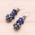 Lapis Lazuli and Cultured Pearl Cluster Earrings 'Heaven's Gift'