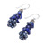 Lapis Lazuli and Cultured Pearl Cluster Earrings 'Heaven's Gift'