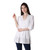 Eyelet Pattern Cotton Blouse in White from India 'Hakoba in White'