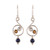 Lapis Lazuli and Citrine Earrings Crafted in India 'Swirling Royal'