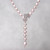 Cultured Pearl Y-Necklace in Pink from Thailand 'Beautiful Butterfly in Pink'