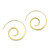 18k Gold Plated Sterling Silver Half-Hoop Earrings from Bali 'Golden Curl'