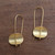 Modern 18k Gold Plated Sterling Silver Drop Earrings 'Urban Minimalism'