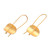 Modern 18k Gold Plated Sterling Silver Drop Earrings 'Urban Minimalism'