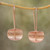 Modern Rose Gold Plated Sterling Silver Drop Earrings 'Urban Minimalism'