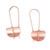 Modern Rose Gold Plated Sterling Silver Drop Earrings 'Urban Minimalism'