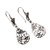 Floral Teardrop Sterling Silver Dangle Earrings from Bali 'Garden Teardrops'