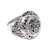 Floral Sterling Silver Domed Ring from Bali 'Garden Dome'