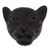 Handmade Black Ceramic Jaguar Mask from Mexico 'Dark Jaguar'