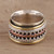 Dot Motif Sterling Silver Spinner Ring from India 'Royal Trance'