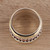 Dot Motif Sterling Silver Spinner Ring from India 'Royal Trance'