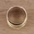 Sterling Silver and Brass Spinner Ring from India 'Energetic Quintet'