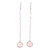 4-Carat Rose Quartz Dangle Earrings from India 'Morning Drops'