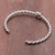 Rope Motif Sterling Silver Cuff Bracelet from Thailand 'Twisted Knot'