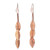 Hammered Sterling Silver and Copper Dangle Earrings 'Summer Glisten'