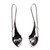 Modern Floral Cultured Pearl Drop Earrings from Bali 'Dark Blooms'