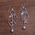 Artisan Crafted Sterling Silver Chandelier Earrings 'Queenly Elegance'