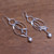 Artisan Crafted Sterling Silver Chandelier Earrings 'Queenly Elegance'