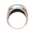Men's Sterling Silver and Circular Recon. Turquoise Ring 'Circular Vein'
