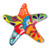 Talavera-Style Ceramic Starfish Wall Sculpture from Mexico 'Hacienda Starfish'