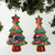 Floral Ceramic Christmas Tree Ornaments from Mexico Pair 'Talavera Celebration'