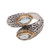 Gold Accented Blue Topaz Wrap Ring from Bali 'Double Marquise'