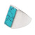 925 Sterling Silver and Reconstituted Turquoise Men's Ring 'Classy Man'