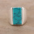 925 Sterling Silver and Reconstituted Turquoise Men's Ring 'Classy Man'